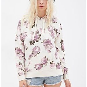 Rose Print Hoodie